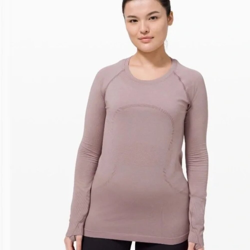 Lululemon Swiftly Tech Long Sleeve Crew neck Athletic Top Sports Workout Gym 6